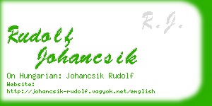 rudolf johancsik business card